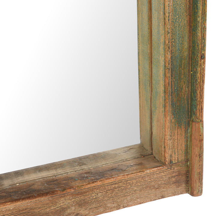 Frame Depth Detail From Window Mirror Made From Architectural Teak | Indigo Antiques
