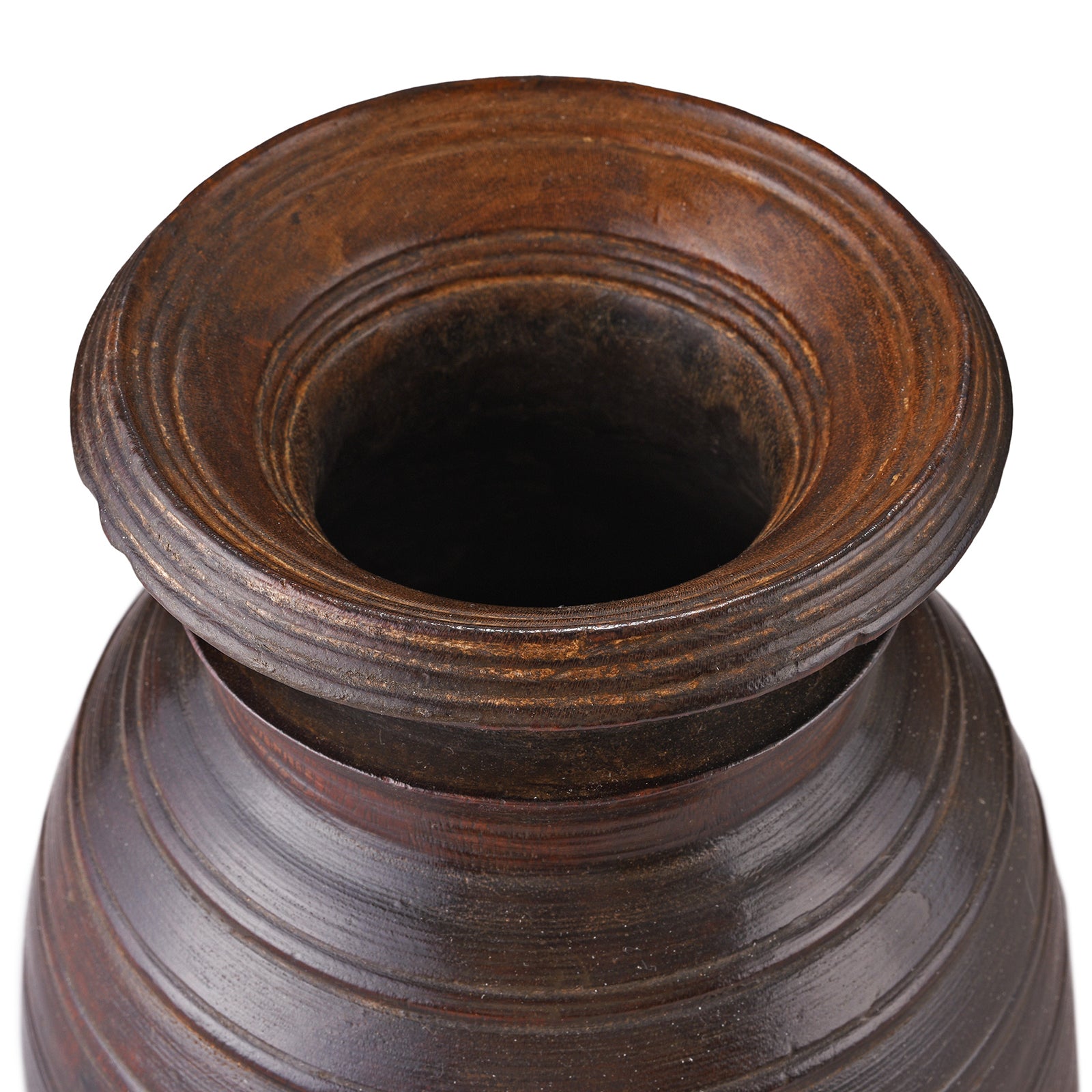 Vintage Wooden Milk Pot From Himachal Pradesh Vintage Wooden Milk Pot From Himachal Pradesh