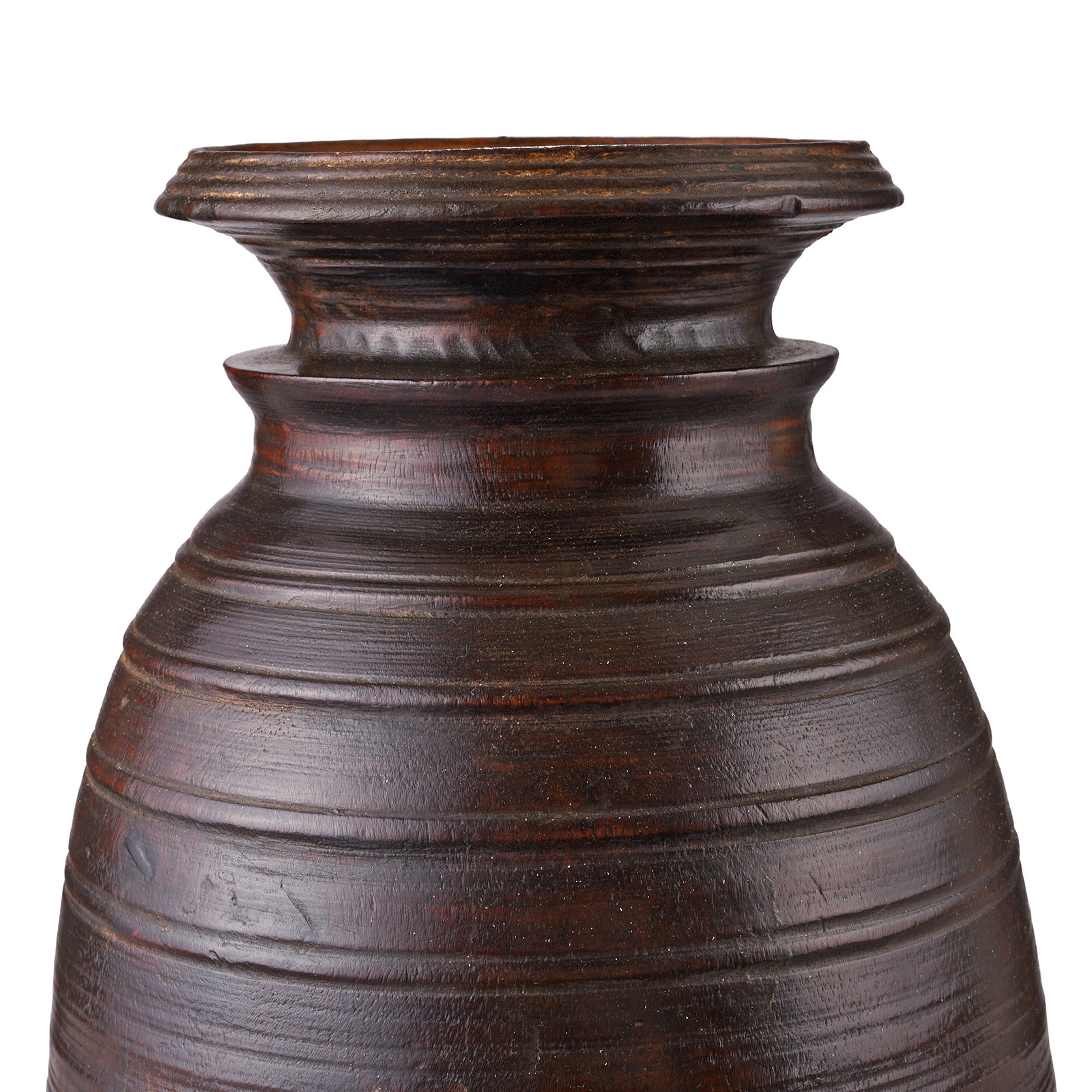 Vintage Wooden Milk Pot From Himachal Pradesh Vintage Wooden Milk Pot From Himachal Pradesh