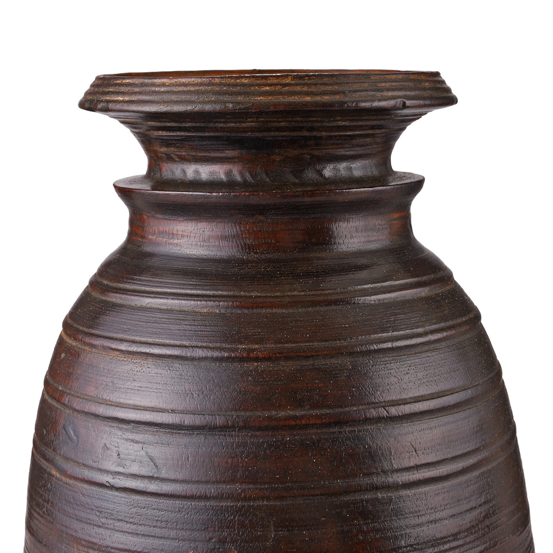 Old Wooden Milk Pot From Himachal Pradesh | Indigo Antiques