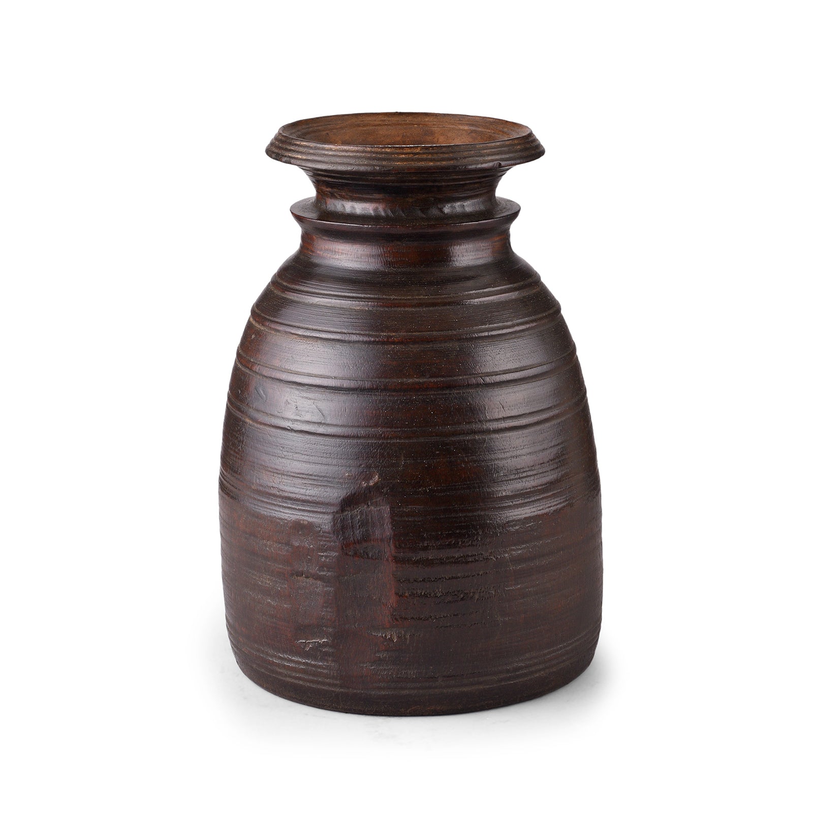 Vintage Wooden Milk Pot From Himachal Pradesh Vintage Wooden Milk Pot From Himachal Pradesh