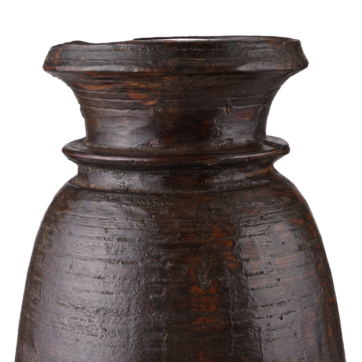 Old Wooden Milk Pot From Himachal Pradesh | Indigo Antiques