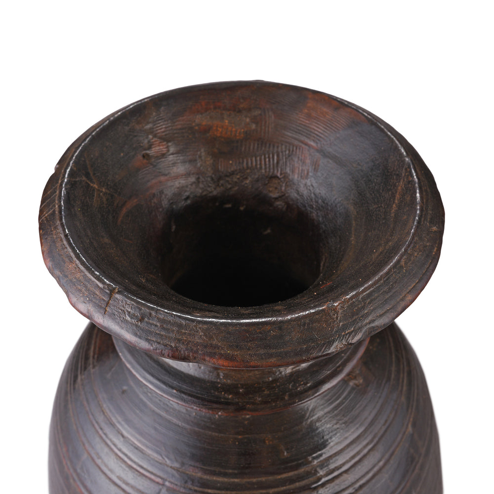 Interior Of Old Wooden Milk Pot From Himachal Pradesh | Indigo Antiques