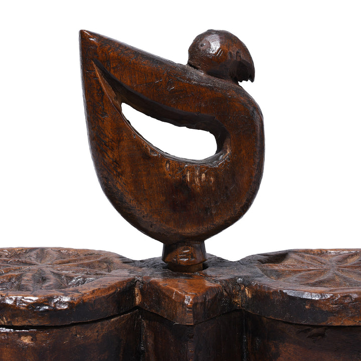 Detail From Antique Indian Carved Tika Box | Indigo Antiques