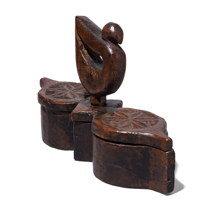Antique Indian Carved Tika Box | Indigo Antiques