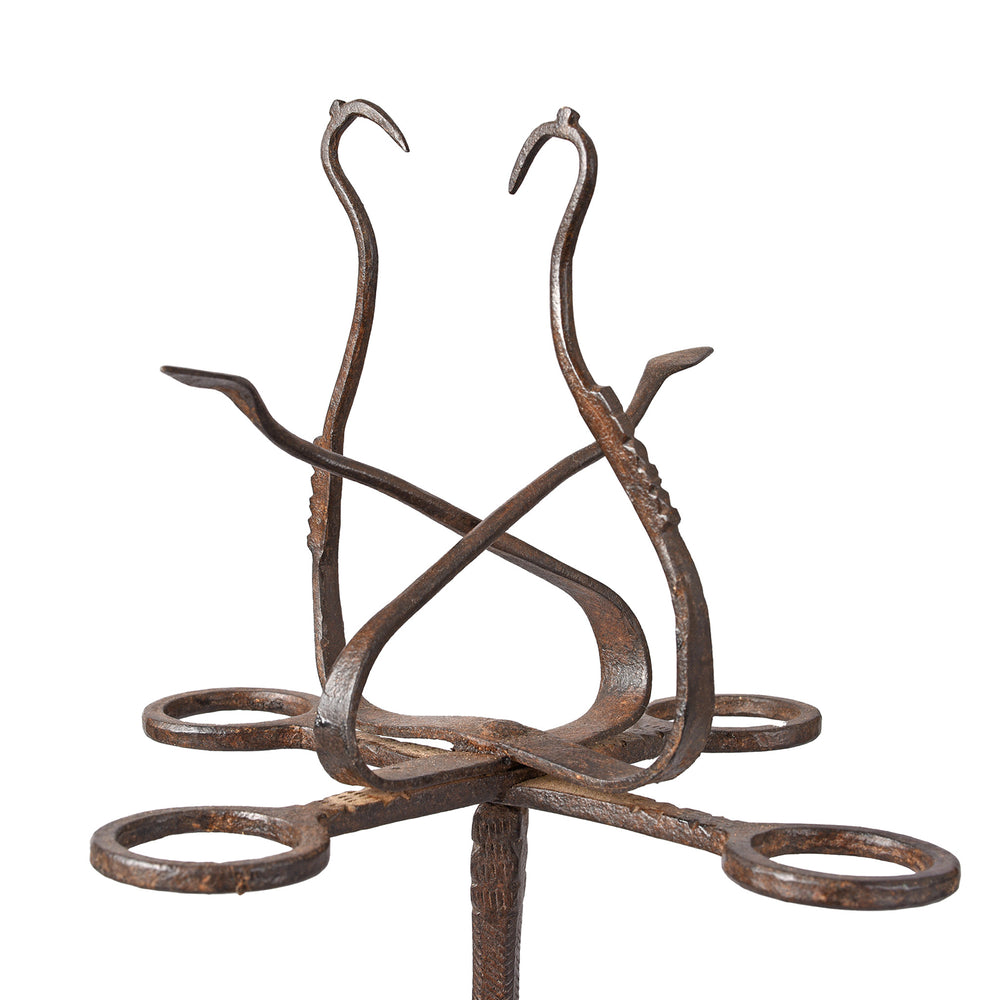 Ironwork Detail From Antique Indian Iron Opium Retort From Rajasthan | Indigo Antiques