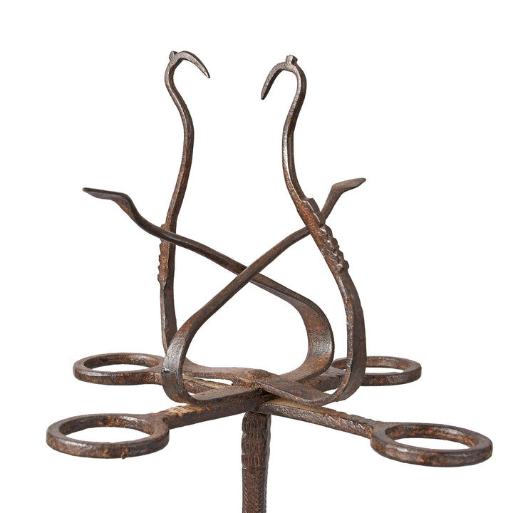 Ironwork Detail From Antique Indian Iron Opium Retort From Rajasthan | Indigo Antiques