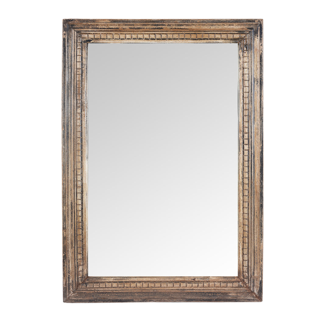 Antique Rustic Mirror Made From Architectural Teak | Indigo Antiques