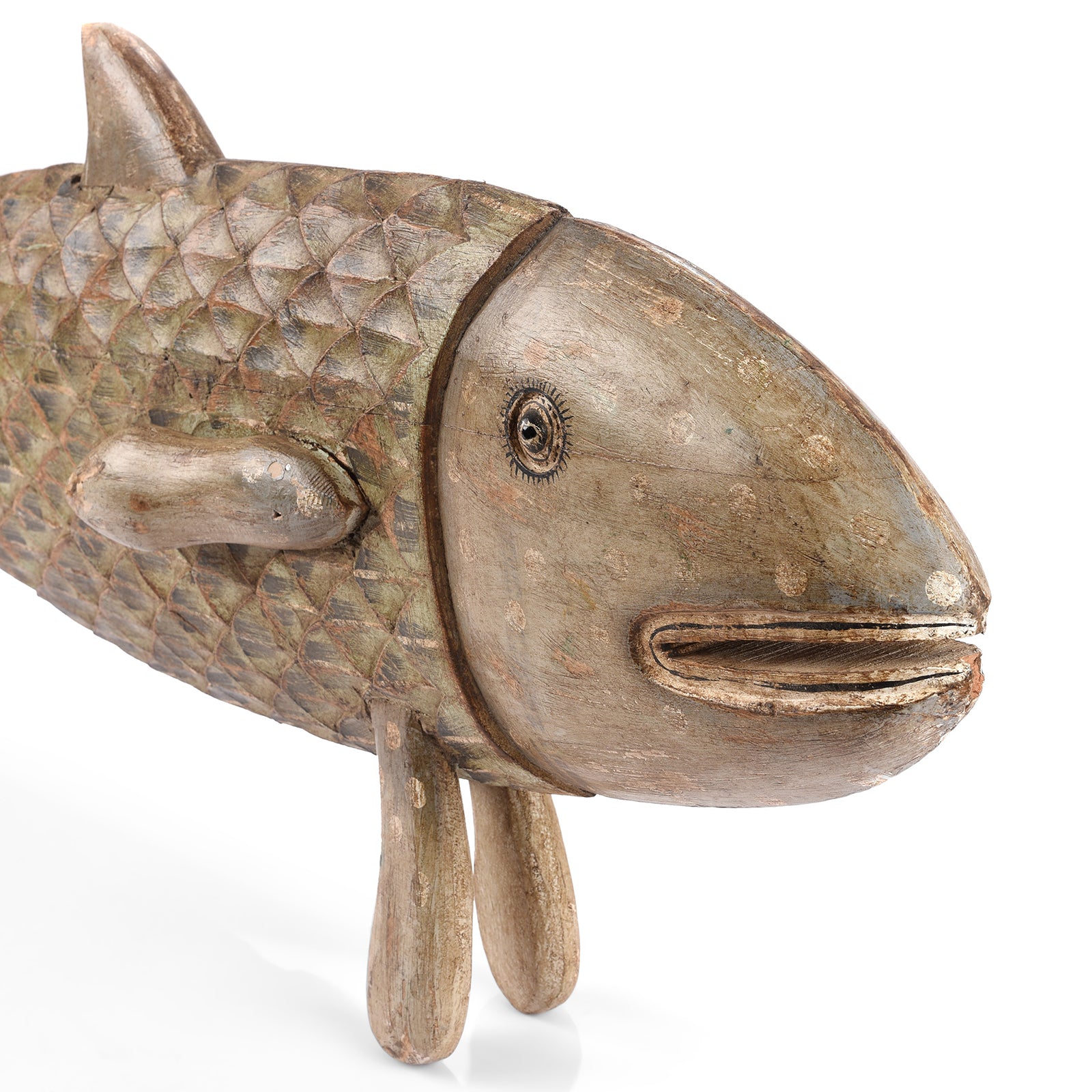 Large Rustic Wooden Fish | INDIGO ANTIQUES - Indigo Antiques