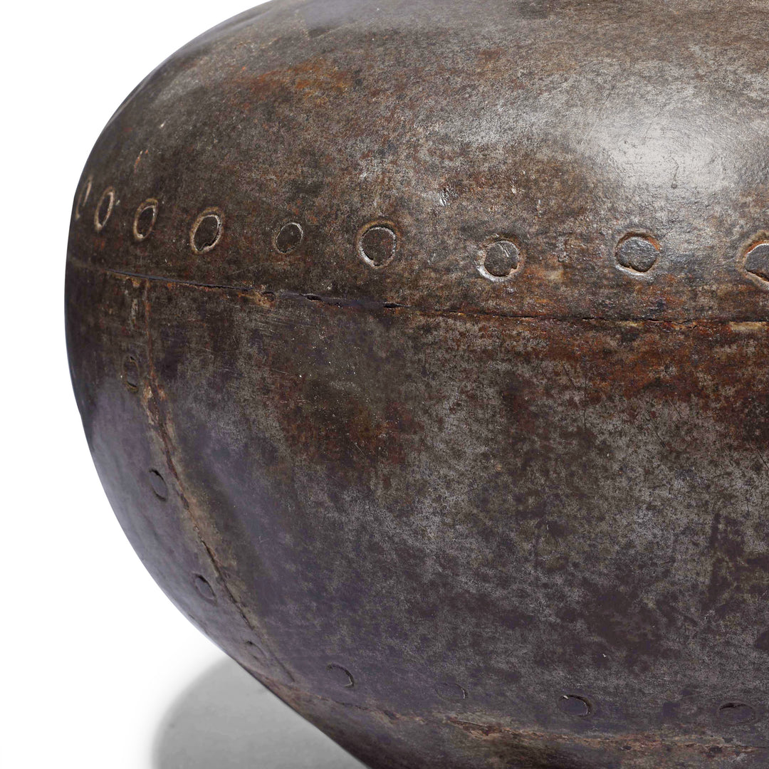 Detail From Antique Iron Lota From The Punjab (Indian Water Pot) | Indigo Antiques