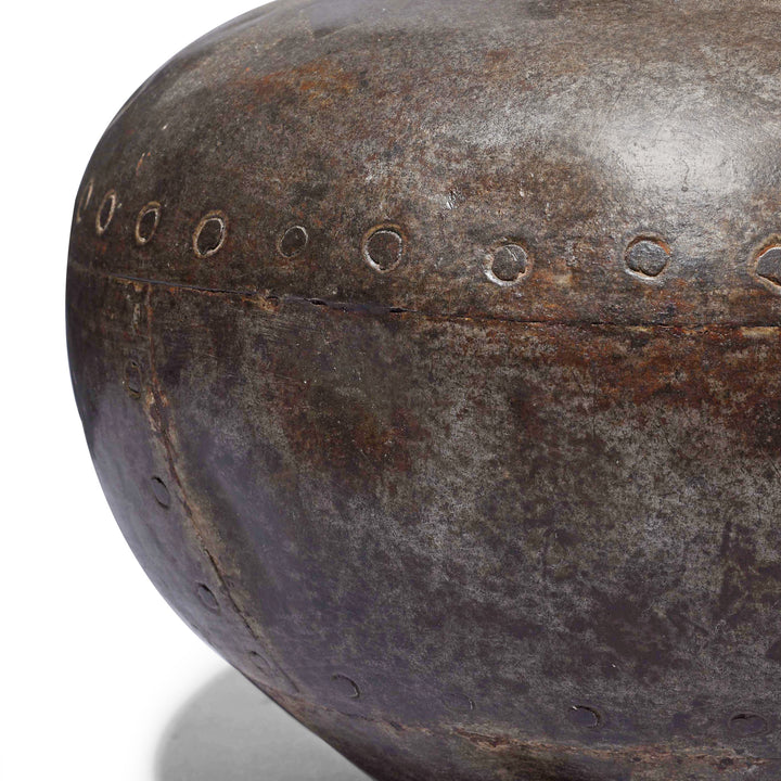 Detail From Antique Iron Lota From The Punjab (Indian Water Pot) | Indigo Antiques