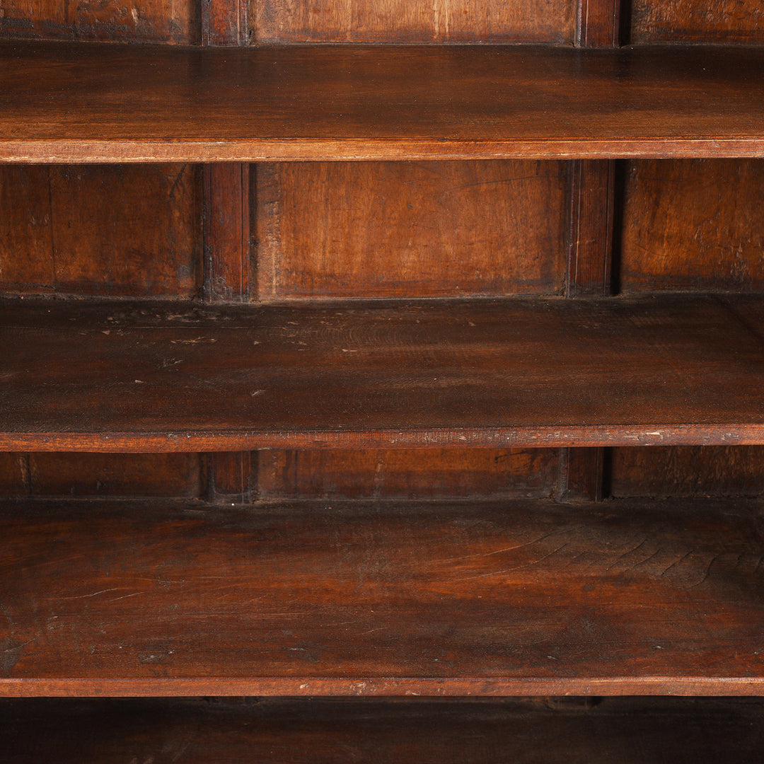 Shelving Detail From Antique Teak Anglo Indian Glazed Book Cabinet From Gujarat | Indigo Antiques