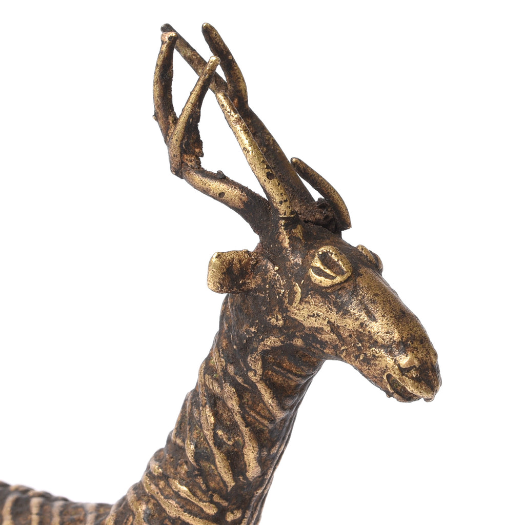 Kondh Dhokra Bronze Deer From Orissa - 19th Century