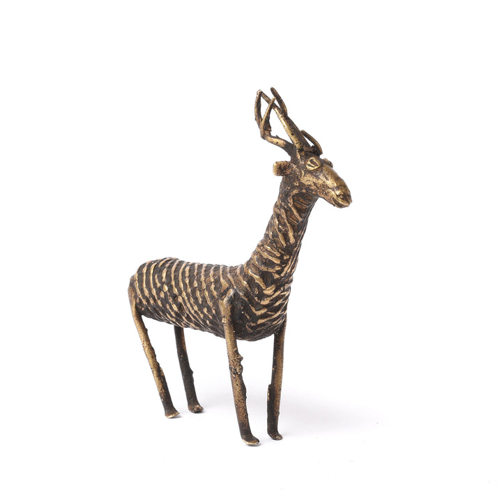 Antique Brass Gond Dhokra Deer From Central India | Indigo Antiques