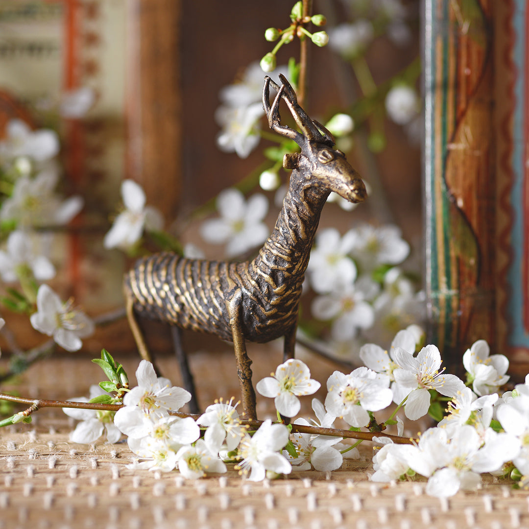 Antique Brass Gond Dhokra Deer From Central India | Indigo Antiques