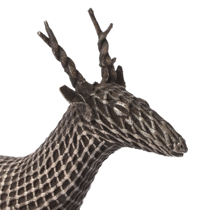 Detail From Antique Brass Gond Dhokra Deer From Central India | Indigo Antiques