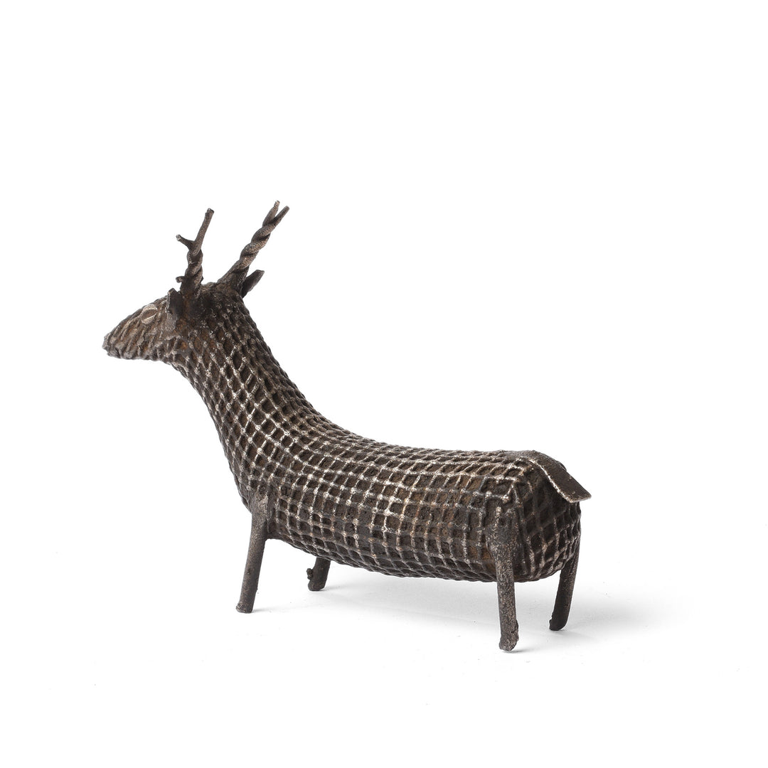 Antique Brass Gond Dhokra Deer From Central India | Indigo Antiques