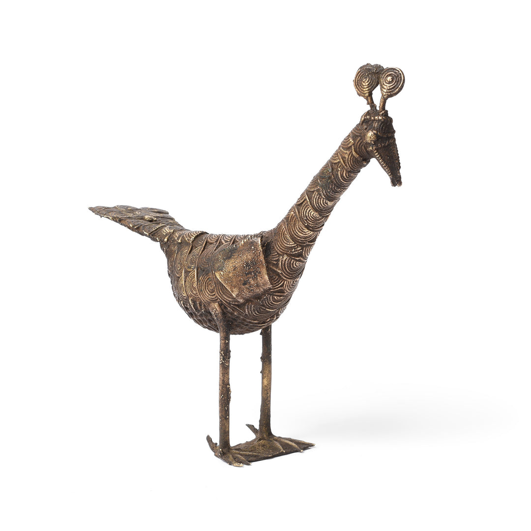 Antique Bronze Kondh Dhokra Tribal Peacock | Indigo Antiques