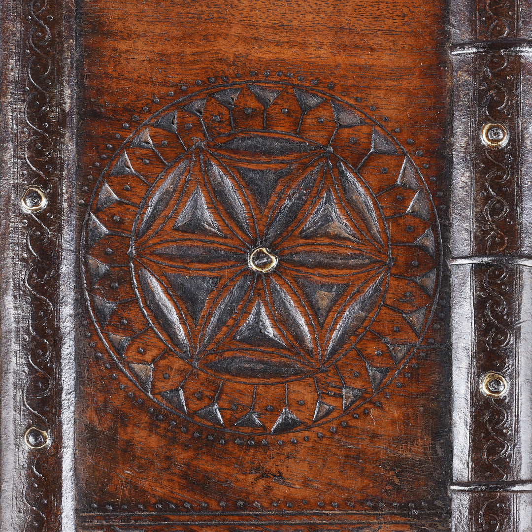 Carving Detail From Antique Chip Carved Merchants Box From Ramgargh | Indigo Antiques