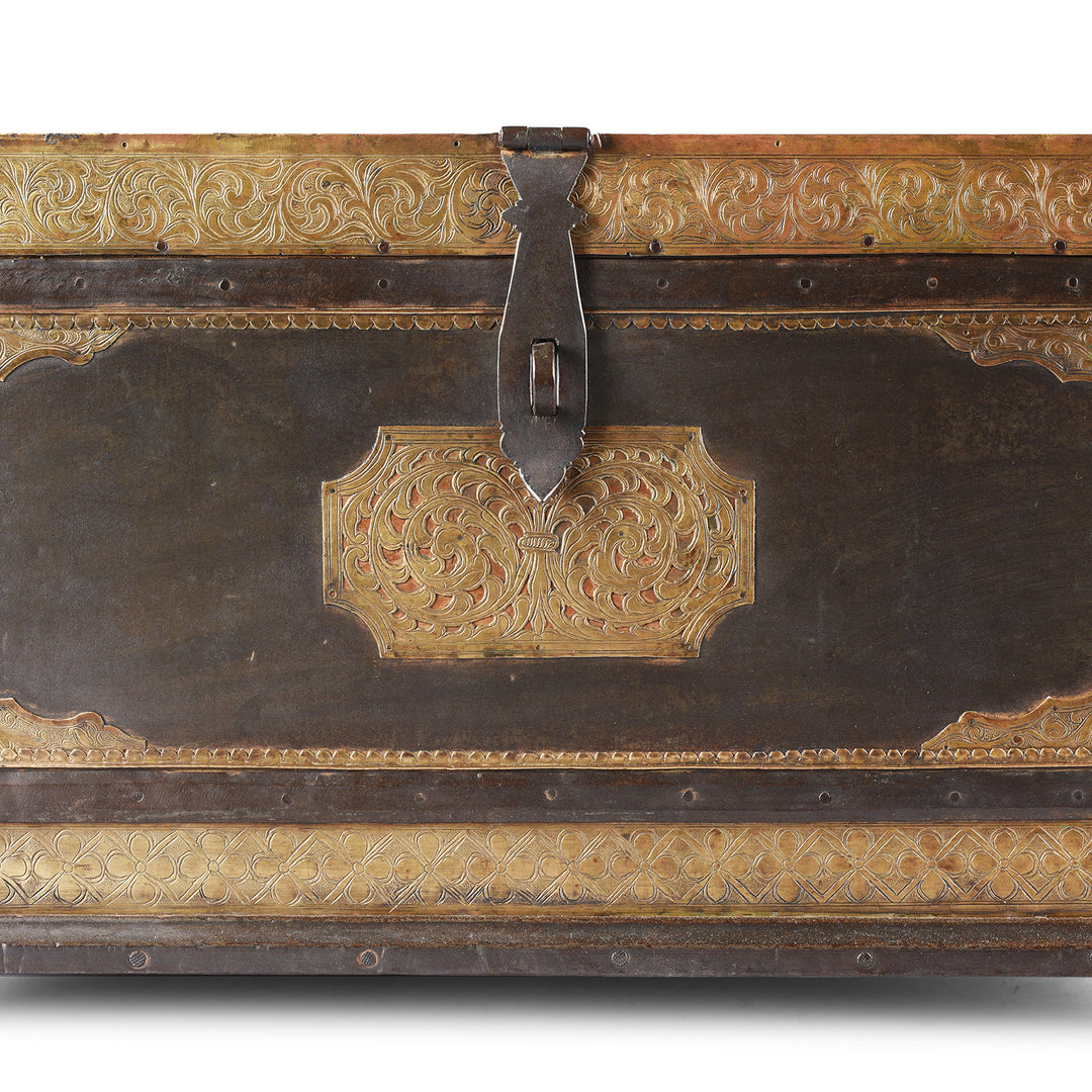 Latch Detail From Antique Indian Shekhawati Trousseau Box | Indigo Antiques