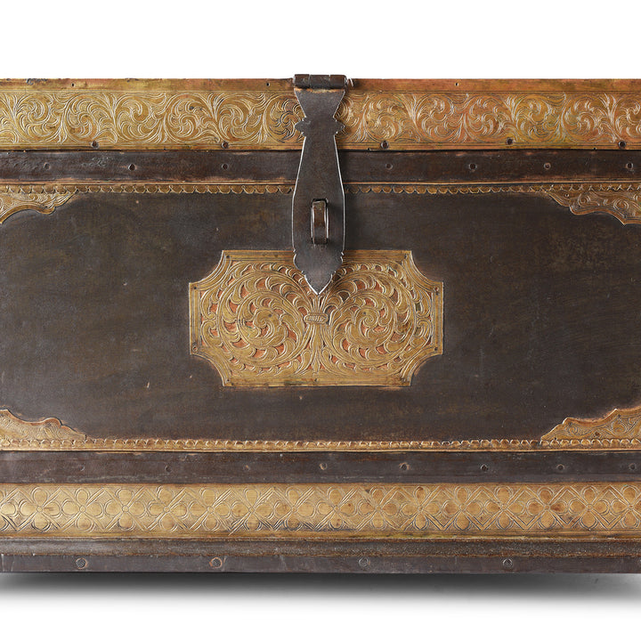 Latch Detail From Antique Indian Shekhawati Trousseau Box | Indigo Antiques