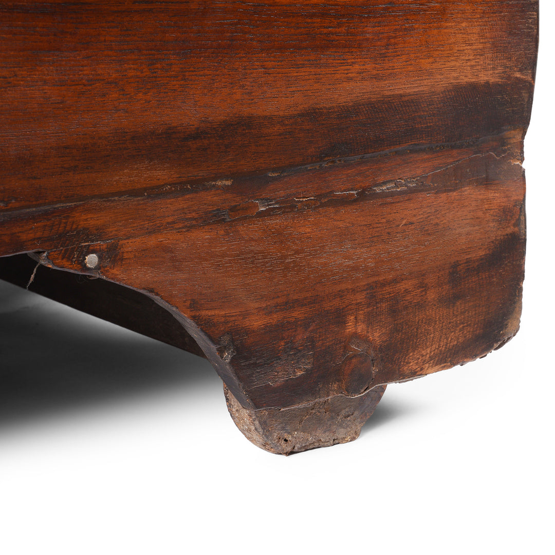 Wheel Detail From Antique Brass Bound Burmese Military Chest | Indigo Antiques