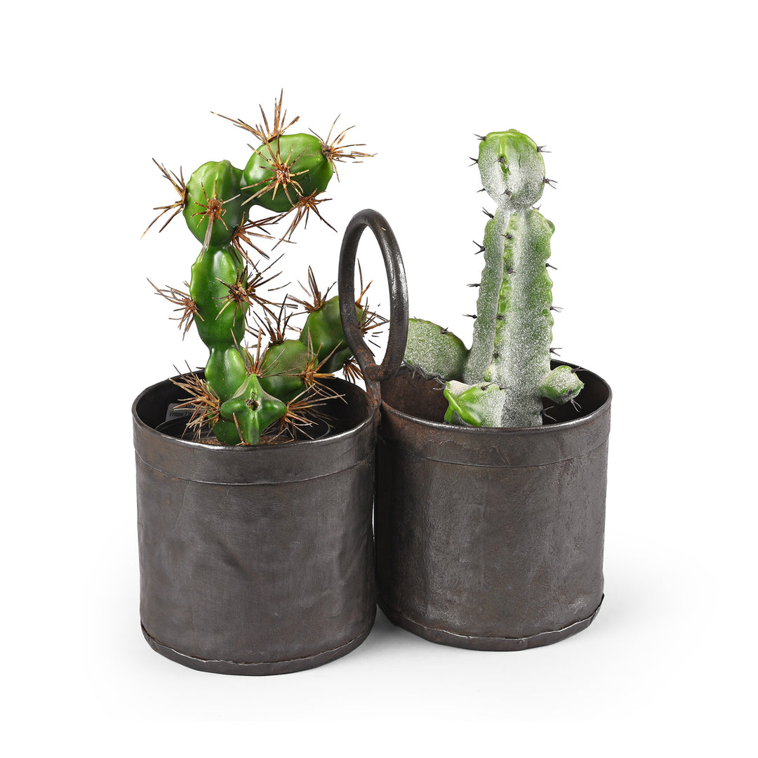 Double Vintage Iron Bottle Carrier | Indigo Antiques