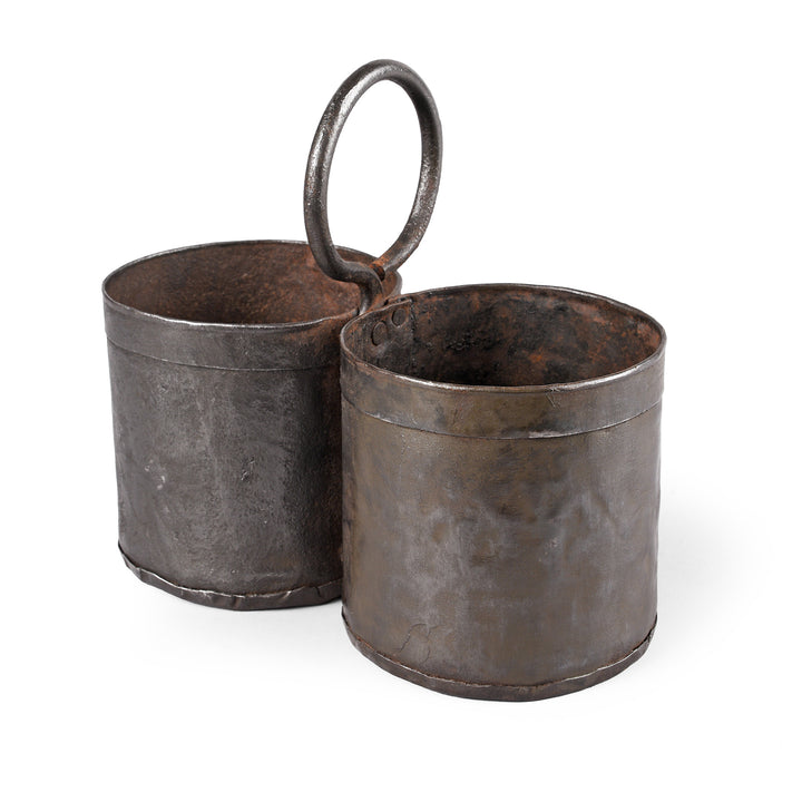 Double Vintage Iron Bottle Carrier | Indigo Antiques