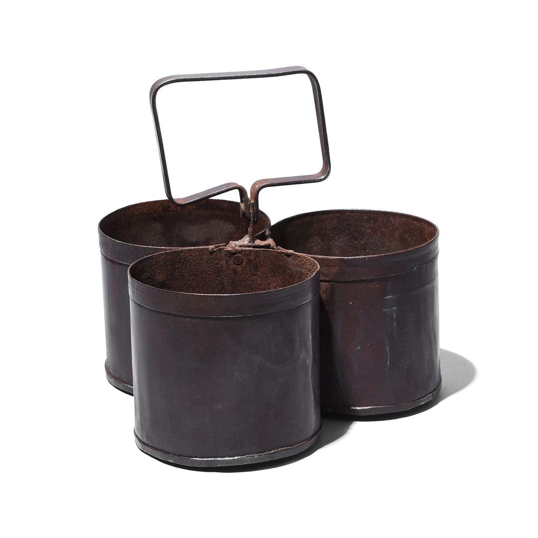 Tripple Way Vintage Iron Bottle Carrier | Indigo Antiques