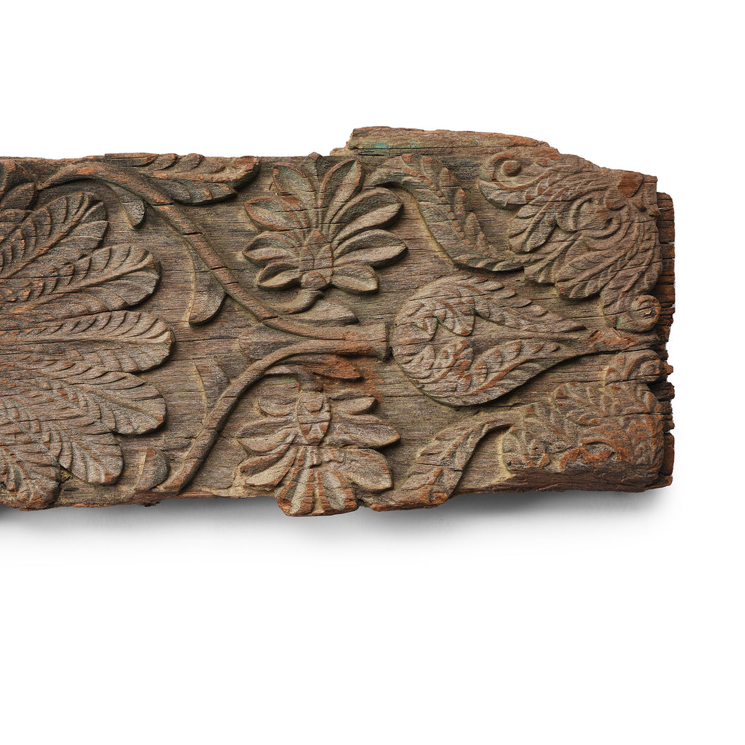 Carving Detail From Antique Carved Indian Lintel Panel  | Indigo Antiques