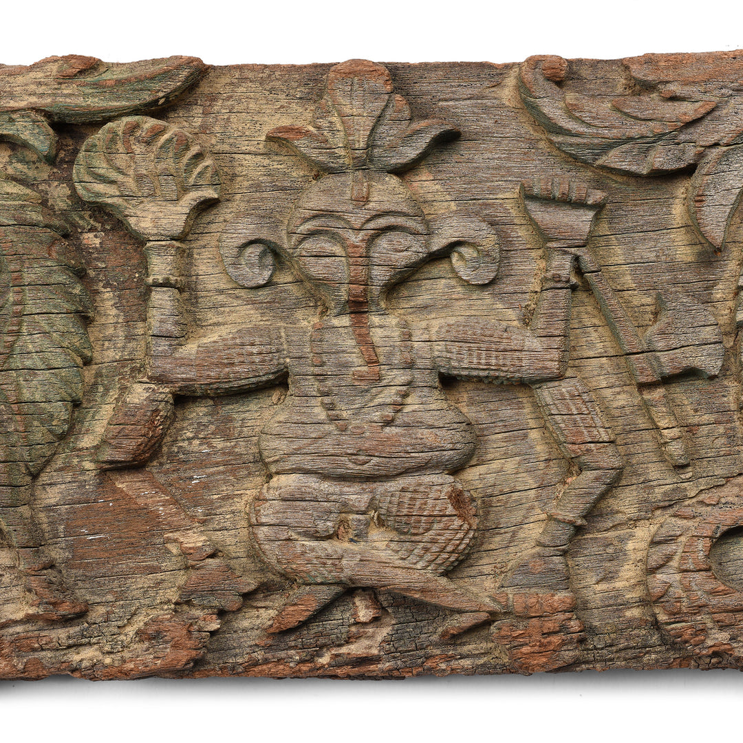 Ganesh Carving From Antique Carved Indian Lintel Panel  | Indigo Antiques