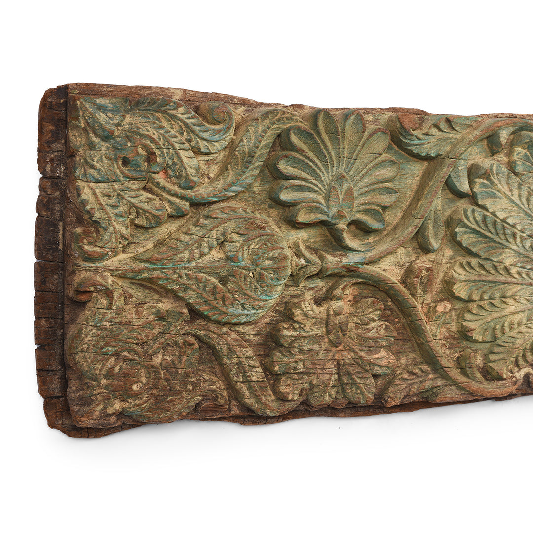 Carving Detail From Antique Carved Indian Lintel Panel  | Indigo Antiques