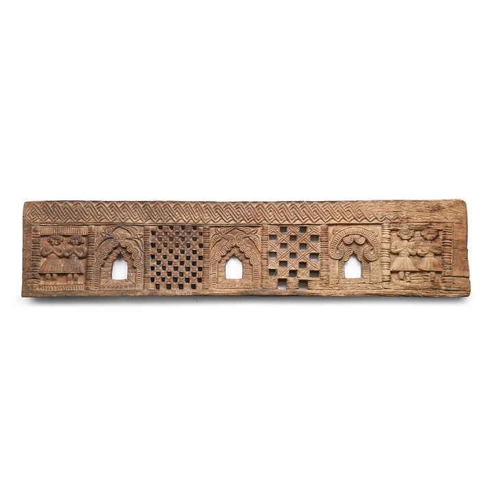 Antique Indian Carved Cedar Tribal Panel  | Indigo Antiques