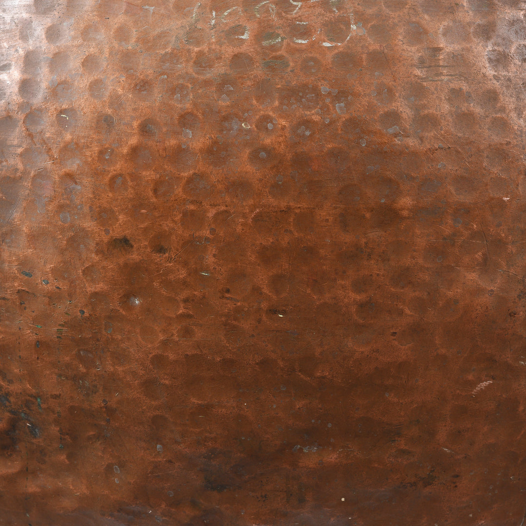 Beaten Texture Detail From Antique Copper Water Pot From Kerala  | Indigo Antiques