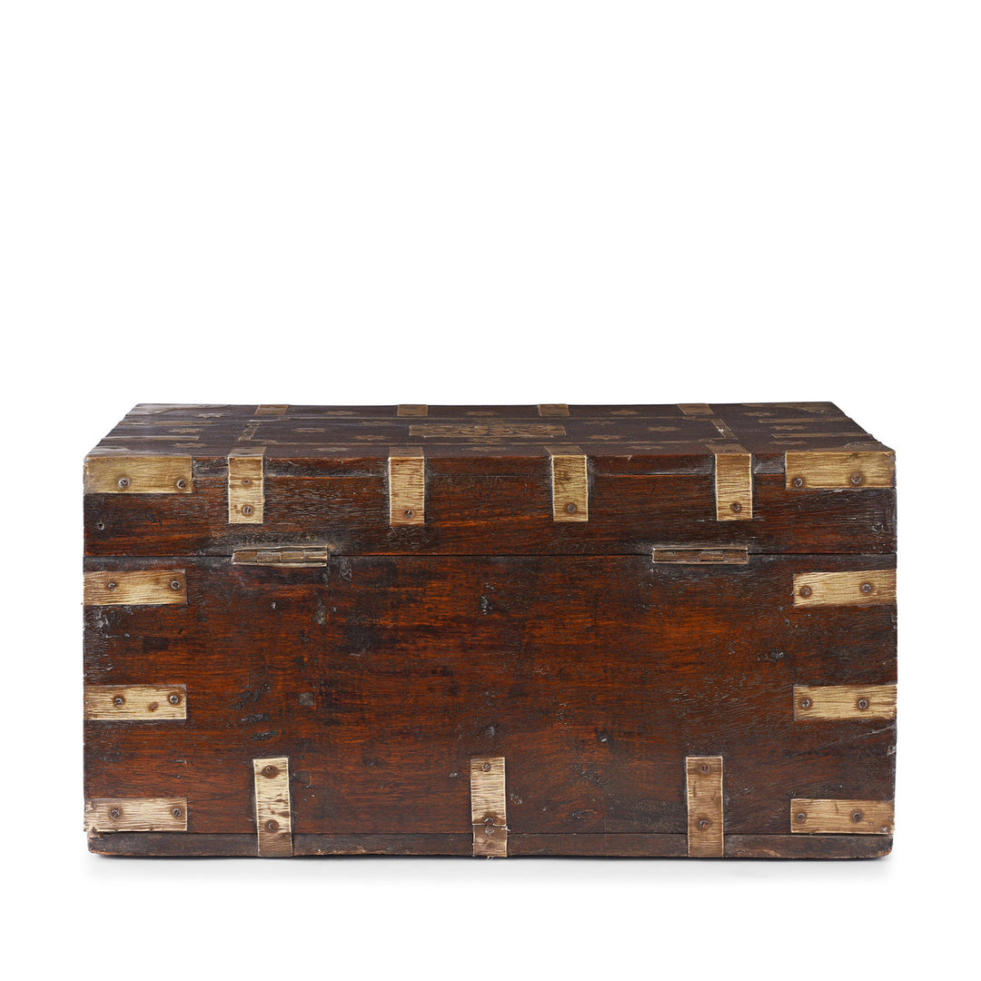 Back of Antique Carved Malabar Chest From Kutch | Indigo Antiques