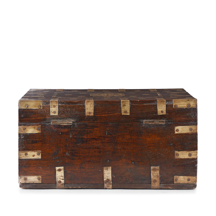 Back of Antique Carved Malabar Chest From Kutch | Indigo Antiques