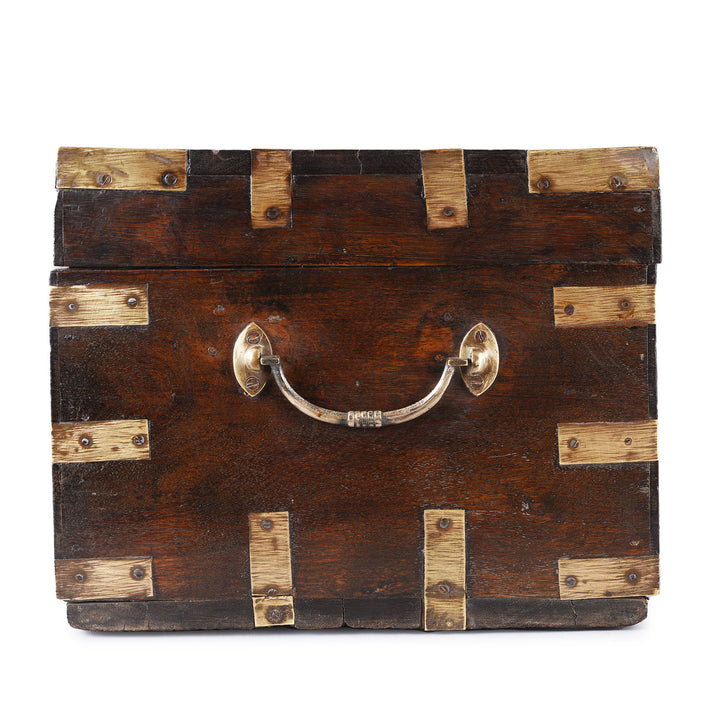 Side View Of Antique Carved Malabar Chest From Kutch | Indigo Antiques