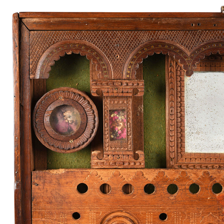 Inside The Lid Of Antique Brass Bound Burmese Military Chest | Indigo Antiques