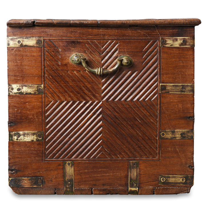 Side Of Antique Carved Malabar Chest From Kutch | Indigo Antiques
