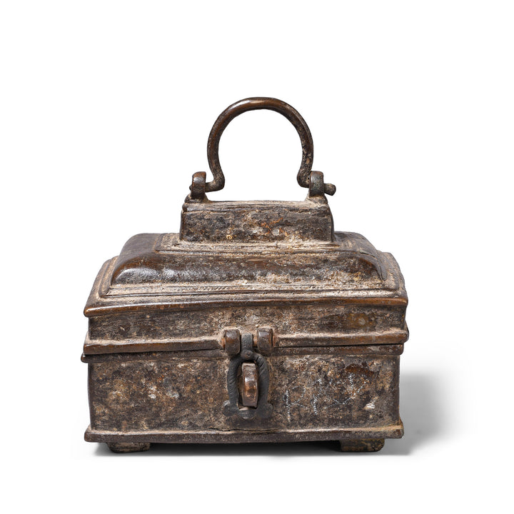 Antique Brass Dhokra Work Money Box From Orissa | Indigo Antiques