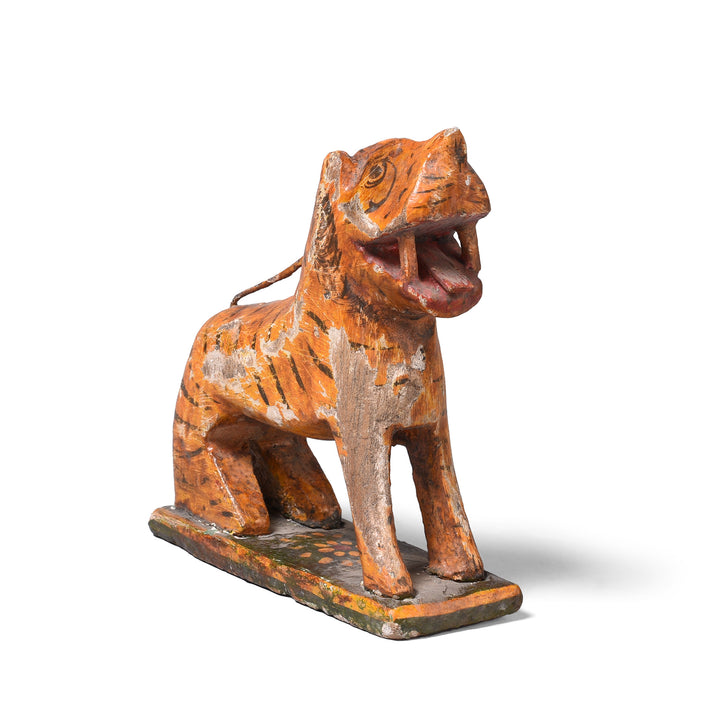 Antique Polychromed Indian Tiger Figure From Surat | Indigo Antiques