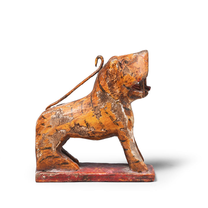 Antique Polychromed Indian Tiger Figure From Surat | Indigo Antiques