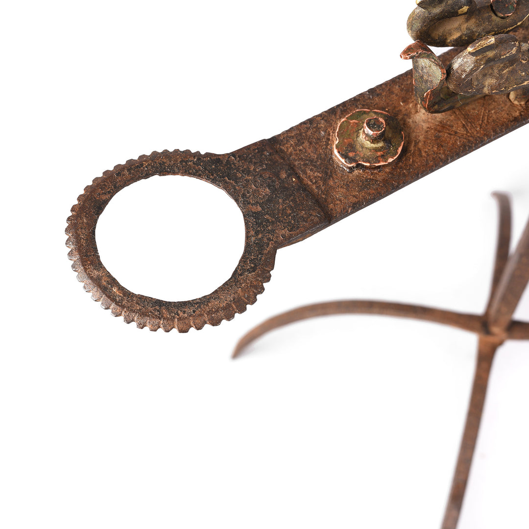 Detail From Antique Indian Iron Opium Retort From Rajasthan | Indigo Antiques
