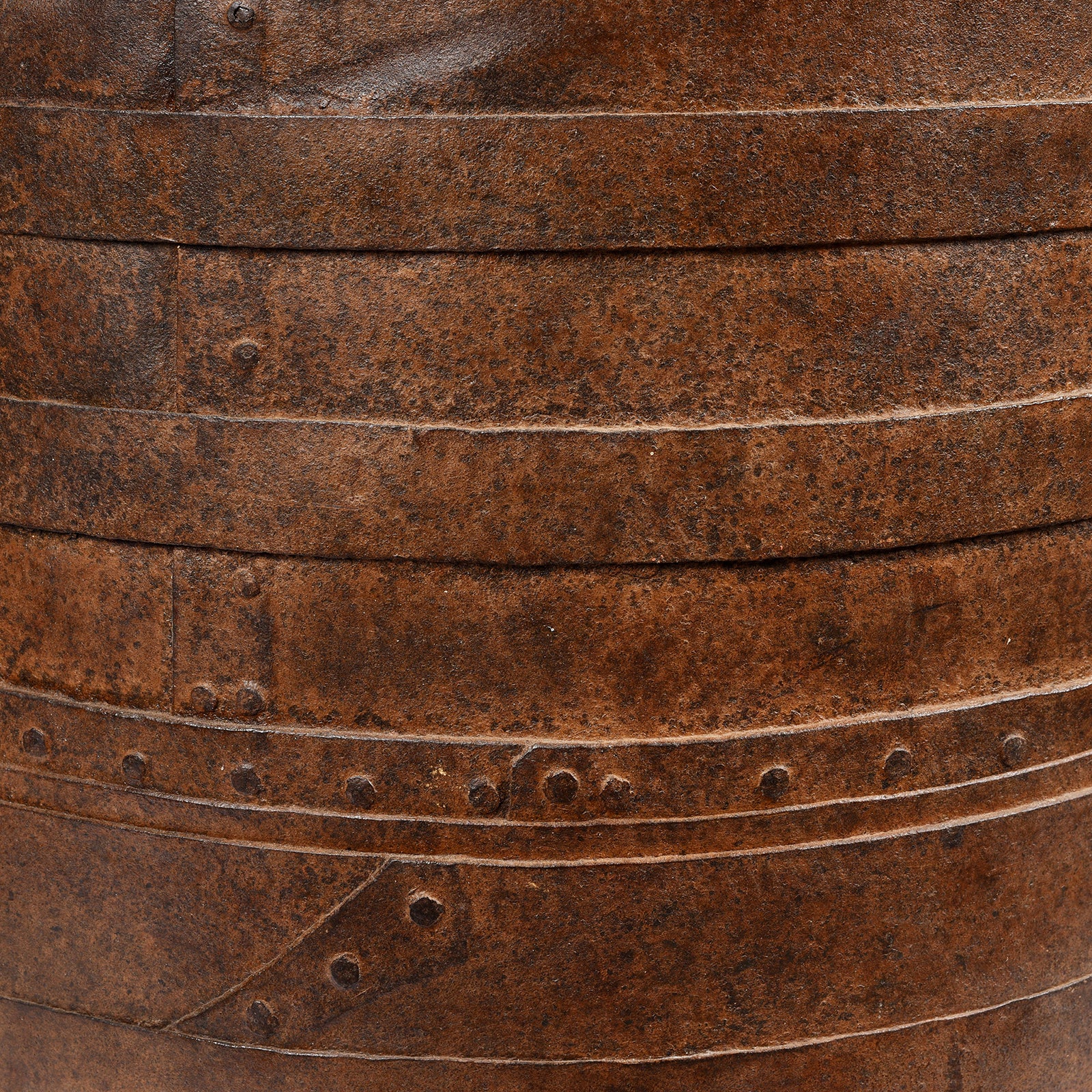Detail From Iron Grain Storage Bin From Kutch | Indigo Antiques