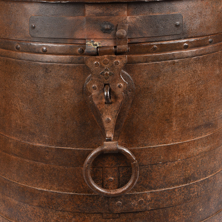 Detail From Iron Grain Storage Bin From Kutch | Indigo Antiques