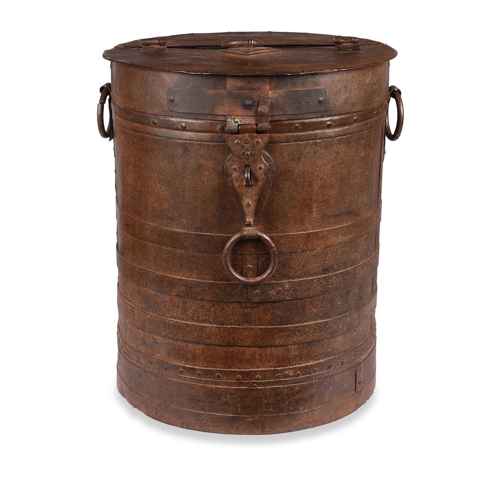 Iron Grain Storage Bin From Kutch | Indigo Antiques