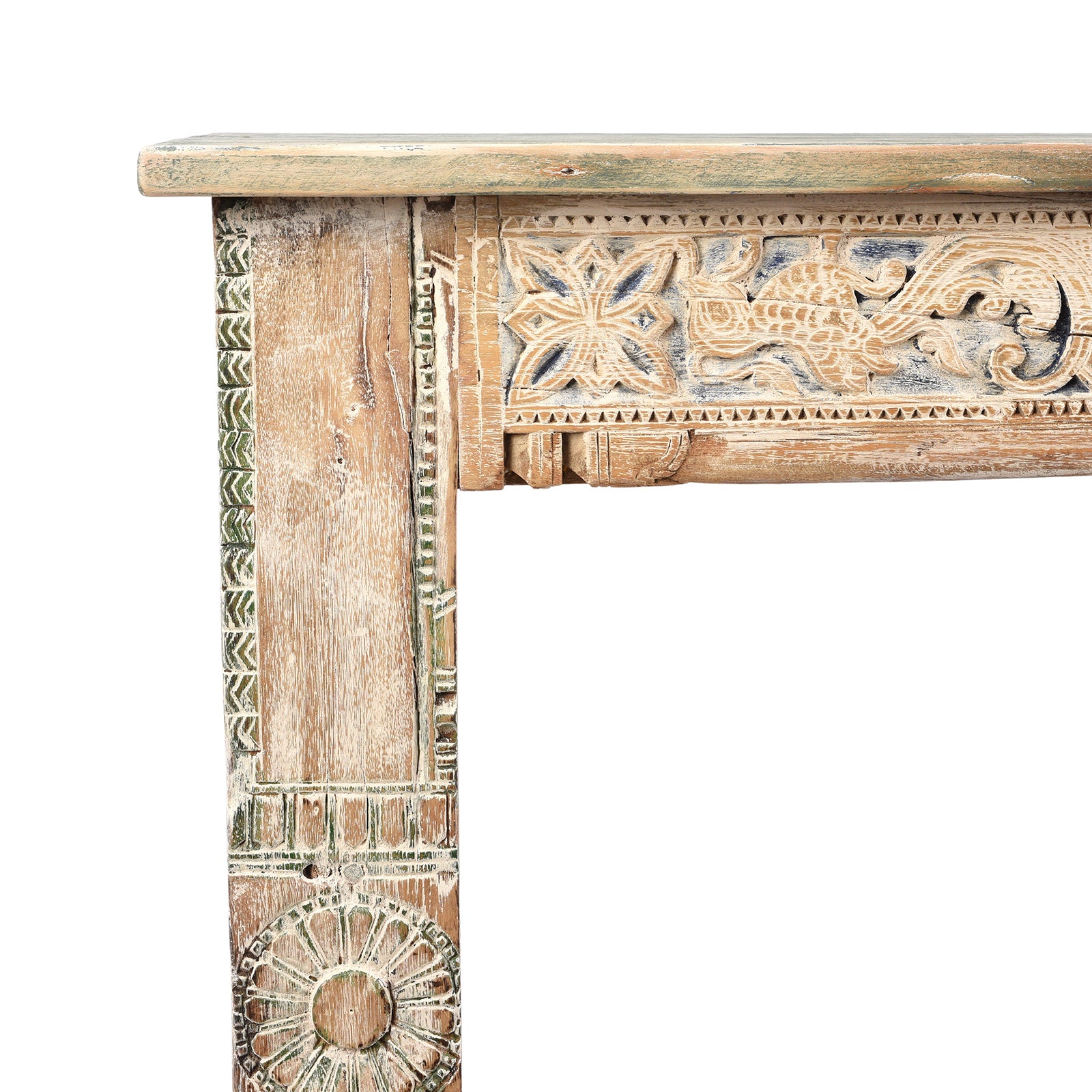 Painted Reclaimed Teak Console Table | Indigo Antiques