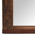 Carved Teak Door Mirror From Uttar Pradesh - 19th Century