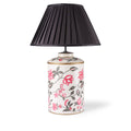 Indian Toleware Tea Caddy Table Lamp - Pink Chintz