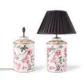 Indian Toleware Tea Caddy Table Lamp - Pink Chintz